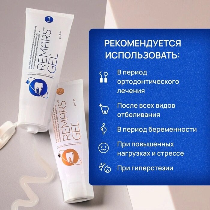 Картинки Remars Gel PRO зубная паста реминерализирующий комплекс Ремарс гель 75 мл двухкомпонентный
