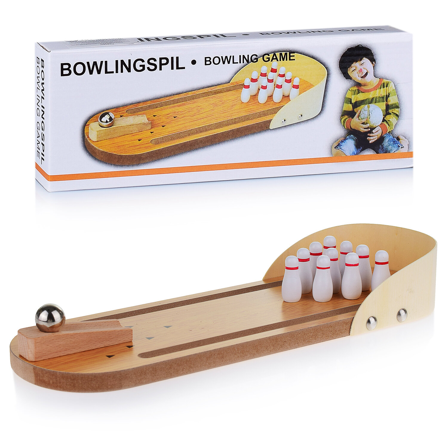 Настольный боулинг деревянный. Мини-боулинг настольная игра для всей семьи.