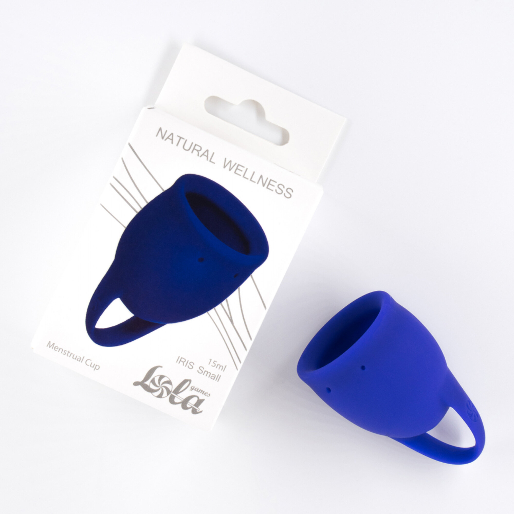 Lola Toys Менструальная чаша Natural Wellness Iris, синяя, 15 мл