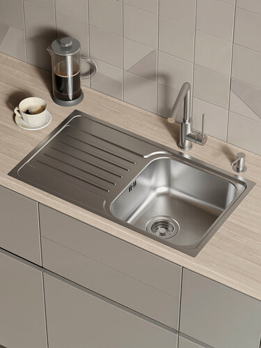 Изображение товара Мойка IDDIS Sound SND78SDi77 нержавеющая сталь шелк с крылом 780*440*180