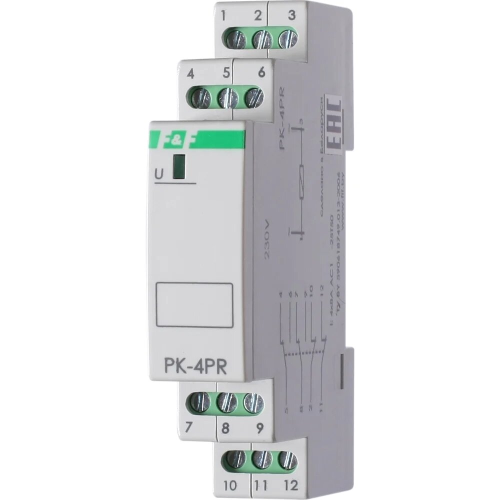 Евроавтоматика F&F Реле промежуточное F&F PK-4PR/Un220V EA06.001.032