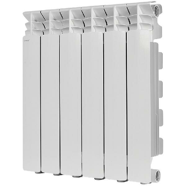 Радиатор алюминиевый STOUT GAMMA 350 4 секции боковое подключение (белый RAL 9010) SRA-3310-035004