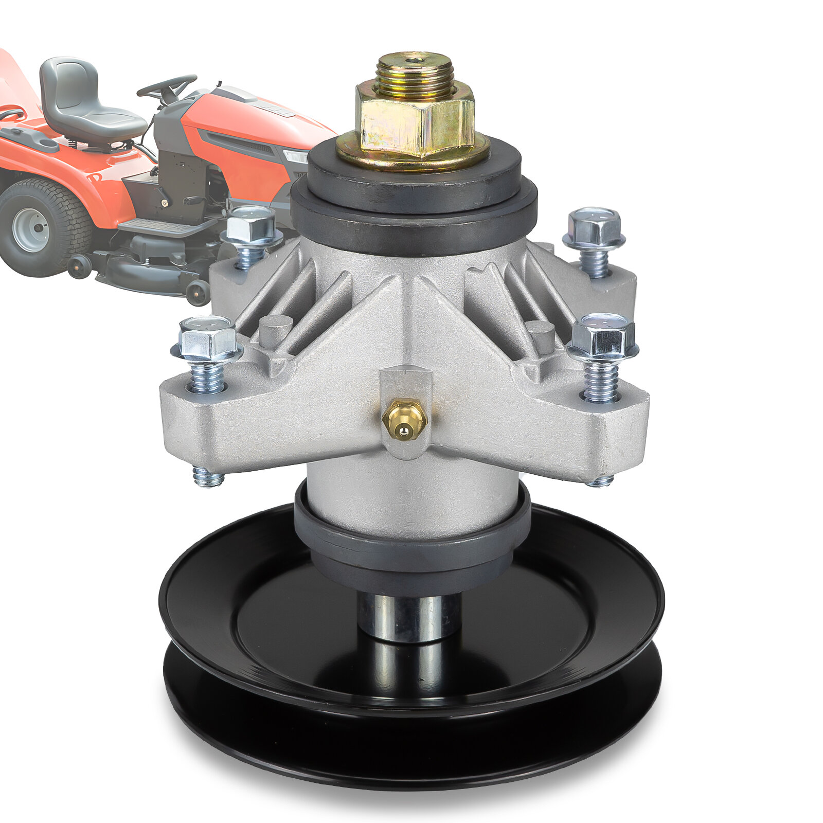 Узел шпинделя со шкивом и масленкой 11963 заменяет MTD 918-04129 918-04129B 918-04129A 618-04129c 918-04129B для косилки серии Cub Cadet и Craftsman LT1000 с 50