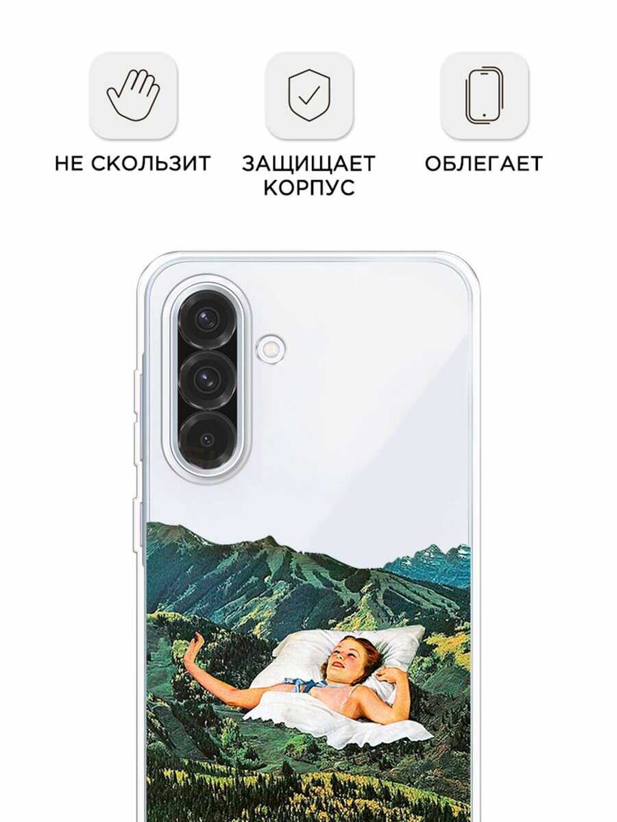 Чехол на Samsung Galaxy A36 5G / Самсунг A36 5G с принтом Good morning, my darling, прозрачный — фото 1