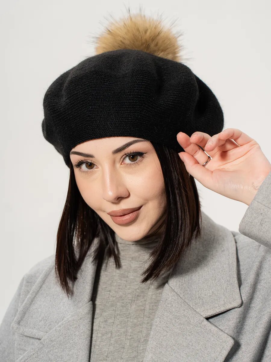 Берет  для женщин, размер 56-58, бежевый — фото 1