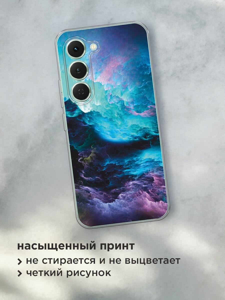 Чехол на Tecno Spark 40 Pro / Текно Спарк 40 Про с принтом "Бирюзовое небо" — фото 1