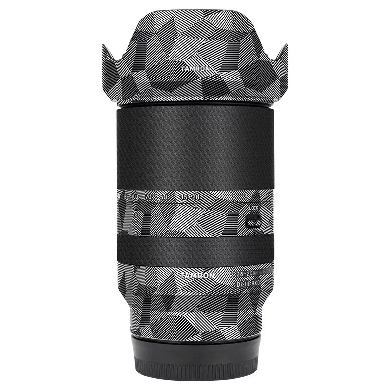JJC Защитная пленка для объектива Tamron 28-200mm с геометрическим рисунком светлого серого цвета, 3М антицарапина для