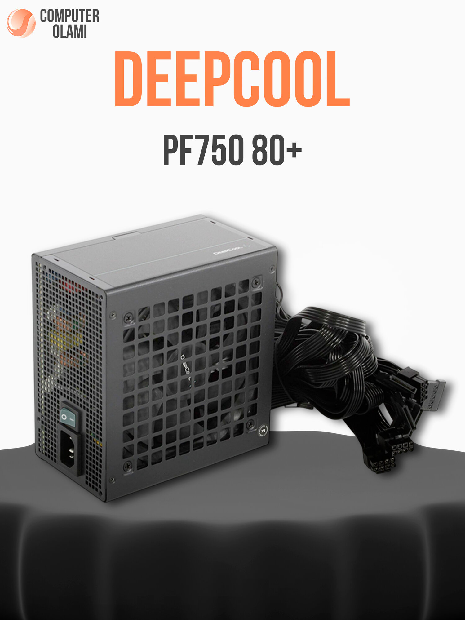 Блок питания DeepCool PF750, 750 Вт, 80 Plus Active PFC, ATX12V V2.4