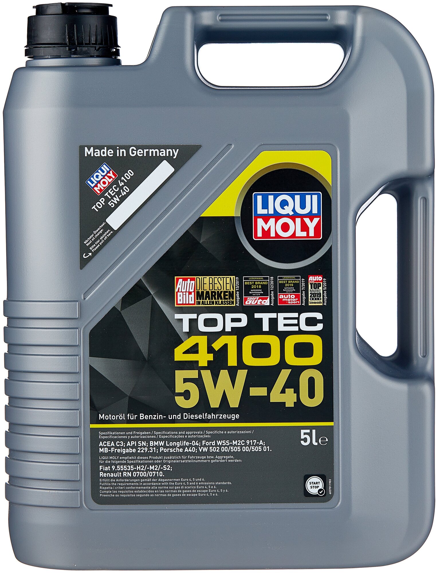   Liqui Moly Top Tec 4100 5W-40 HC- 5  9511 LiquiMoly .