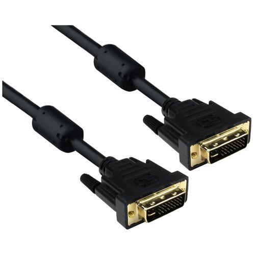 Кабель ExeGate Dual link 2хDVI-D - 2хDVI-D (EX257296RUS), 5 м, черный кабель hdmi dvi 5 0м dual link vention abfbj