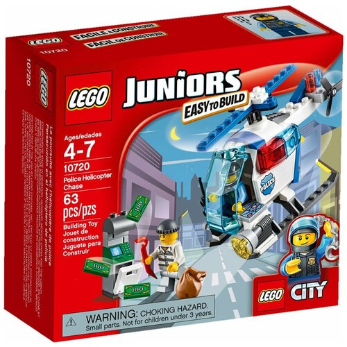 Конструктор LEGO Juniors 10720 Погоня на полицейском вертолете, 63 дет. конструктор lego city 60041 погоня за воришкой 38 дет