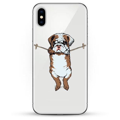 фото Силиконовый чехол бульдог на apple iphone x andy & paul