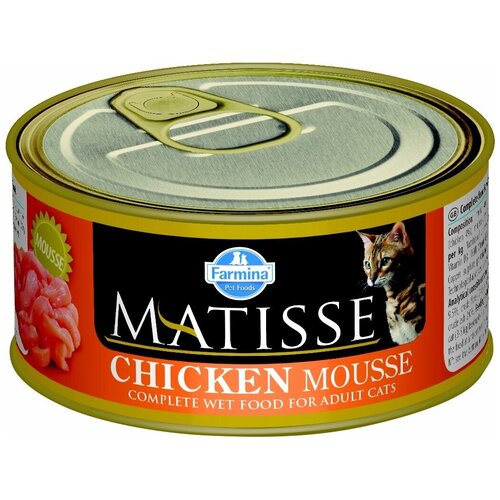 Корм влажный FARMINA Matisse для кошек, мусс с курицей. 85 г