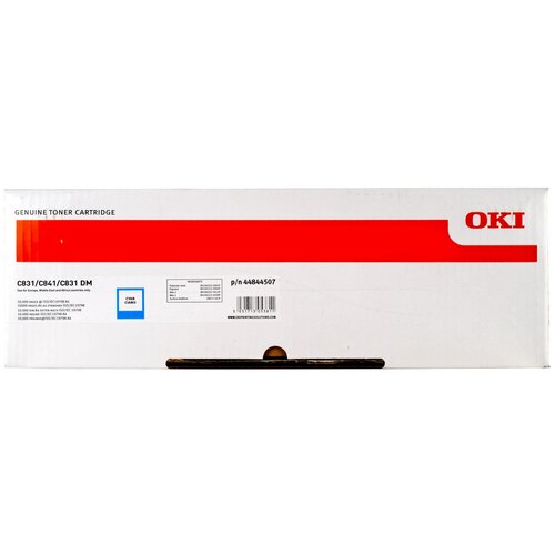 Картридж OKI 44844507, 10000 стр, голубой картридж printlight 44844505 c831 с841 желтый для oki