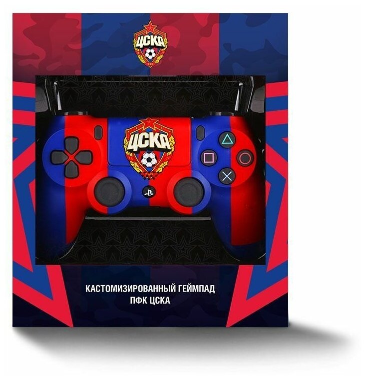 Геймпад RAINBO DualShock 4 ФК ЦСКА, красно-синий