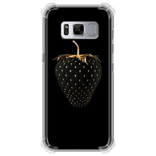 фото Дизайнерский силиконовый с усиленными углами чехол для samsung galaxy s8 темная клубничка 100gadgets