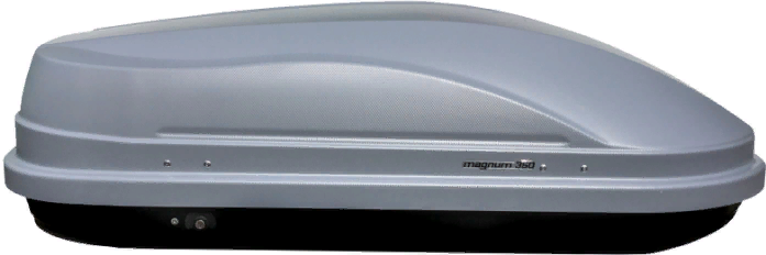 Багажный бокс на крышу ED Магнум 350 (350 л), серый карбон