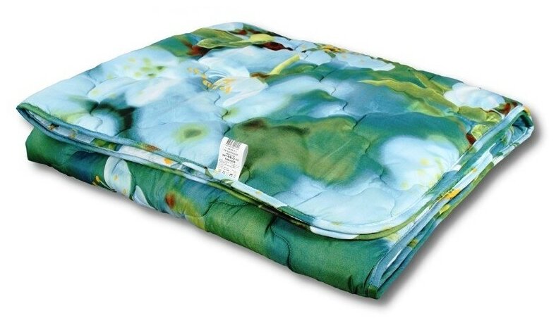 Одеяло летнее AlViTek (АльВиТек) 1.5 спальное, 140х205, облегченное, тонкое, легкое, Полисатин/Холфит-пласт, Рисунок может отличаться от фото, AALV-ФБ-О-15