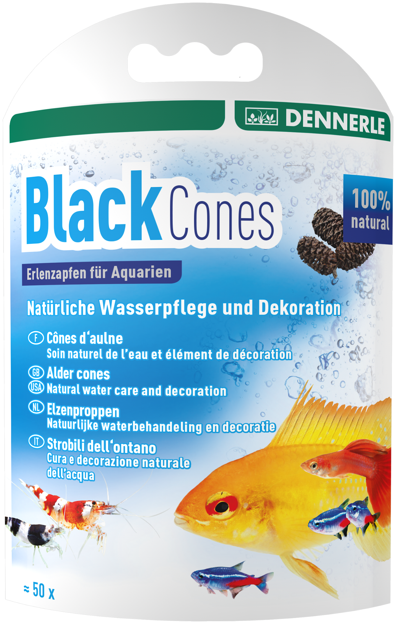 Dennerle Black Cones средство для подготовки водопроводной воды, 50 шт.