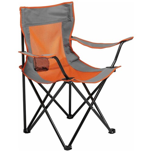 фото Кресло складное premier туристическое, оранжевый/серый, нагрузка до 100 кг premier fishing