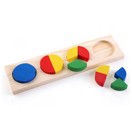 Рамка-вкладыш Томик Геометрия Круг (342), 11 дет., 30х13х2 см, разноцветный деревянная игрушка томик доска – вкладыш геометрия большая 322