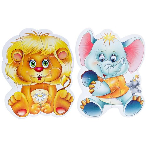 Набор пазлов Vladi Toys Зоопарк (VT3208-01), 9 дет. мягкие магнитные baby puzzle vladi toys львенок и обезьянка