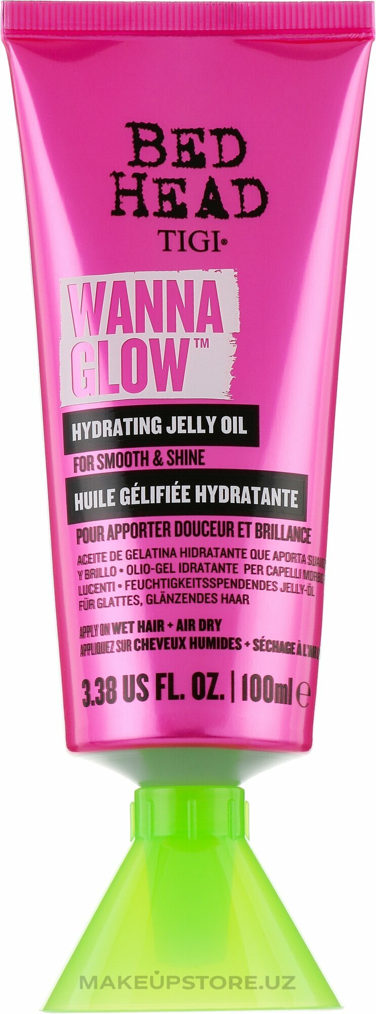 TIGI Bed Head Wanna Glow Hydrating Jelly Oil - Увлажняющее желеобразное масло для сияющих гладких волос, 100 мл