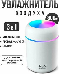 Аромадиффузор-ночник Humidifier H2O , белый, розовый