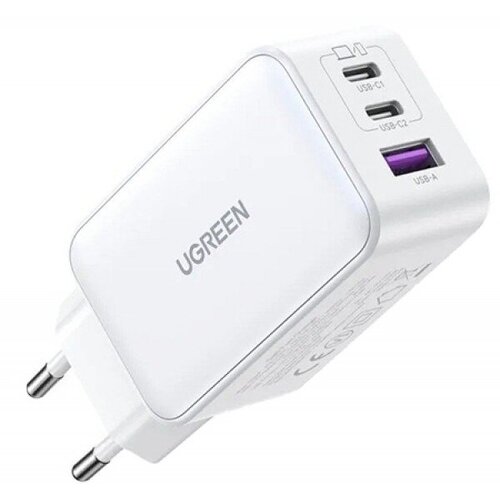 Сетевое зарядное устройство UGREEN CD244 (15334) Nexode USB-A+2*USB-C 65W GaN Tech Fast Charger EU белое terminator 2 1 a 2 usb ports charger white