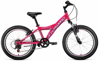 Подростковый горный (MTB) велосипед FORWARD Dakota 20 2.0 (2020) розовый/белый 10.5" (требует финальной сборки)