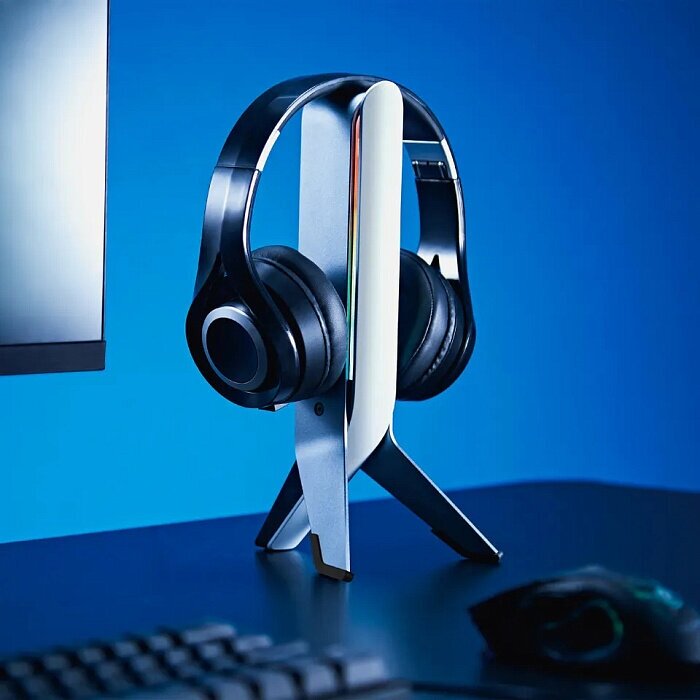 Подставка для наушников Ridberg Creative RGB (HPS04-1), серый