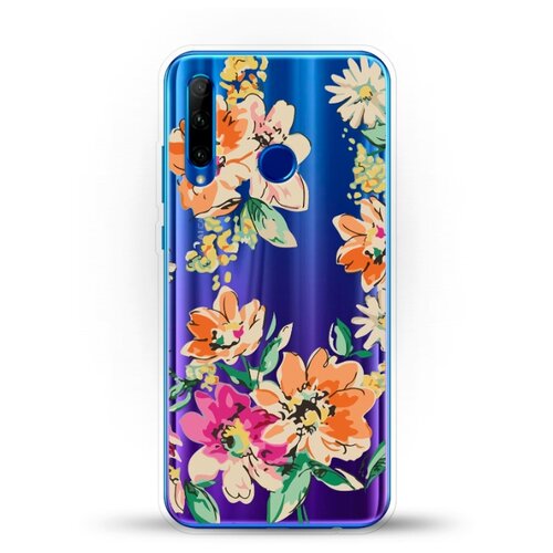 фото Силиконовый чехол цветы оранжевые на honor 10i andy & paul
