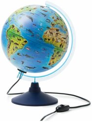 Глобус Земли Зоогеографический детский с подсветкой Классик Евро 250 мм Ке012500270 6+