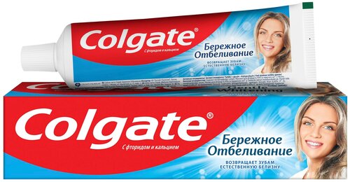 Зубная паста Colgate Бережное отбеливание, 100 мл, 154 г