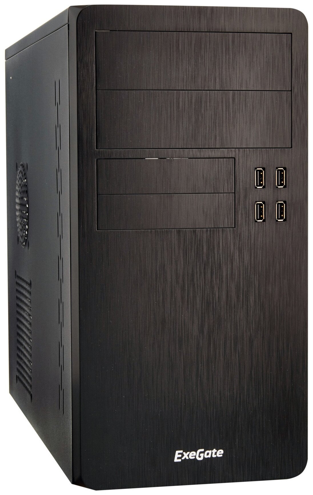 Minitower Exegate (sp-415up) Black ATX 600W (24+4+6/8пин) (ex279019rus) .