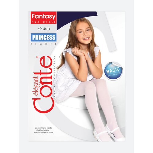 Колготки Conte-kids для девочек, классические, 40 den, без шортиков, размер 146-152, бежевый