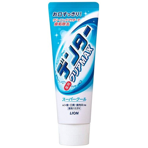 Купить LION Зубная паста с микрогранулами Dentor Clear Max Super Cool мята охлаждающая, туба 140 гр.
