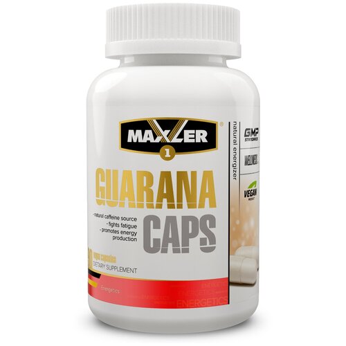 Энергетический комплекс Maxler Guarana Caps, 90 капсул, Натуральный источник кофеина, 1500 мг гуараны, 150 мг кофеина