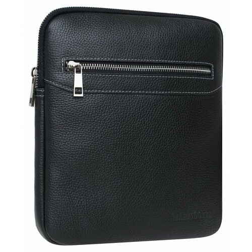 Сумка планшет Franchesco Mariscotti Универсальная, модная мужская сумка-планшет 106173, фактура зернистая, черный