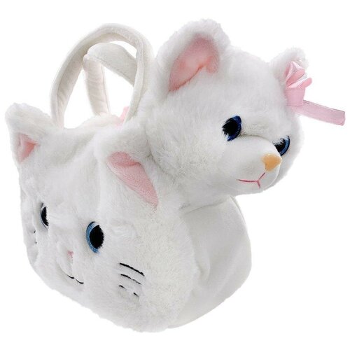 Купить Мягкая игрушка Котенок 18см в сумочке с котенком Fluffy Family 681764