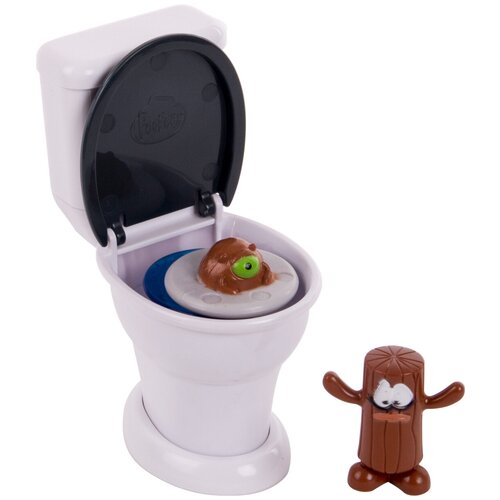 Фигурка Basic Fun! Poopeez Туалет-лончер с пусковым механизмом 71250, 12 см