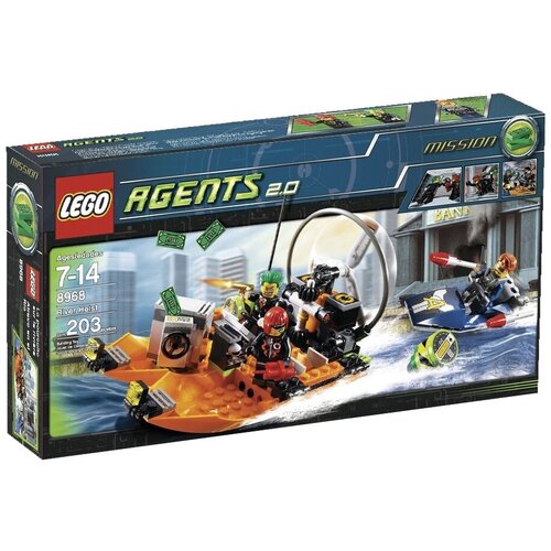 lego® agents 70166 проникновение spyclops Конструктор LEGO Agents 8968 Грабители на реке, 203 дет.