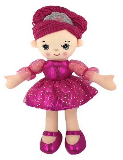 Мягкая игрушка ABtoys Кукла балерина розовая, 30 см, розовый