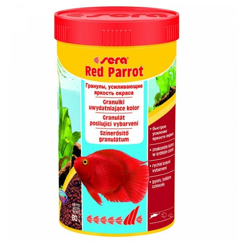 Сухой корм для рыб Sera Red Parrot, 250 мл, 80 г корм для рыб sera red parrot 1л