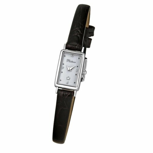 Наручные часы Platinor 200200 Валерия женские, кварцевые, корпус серебро, 925 пробачерный