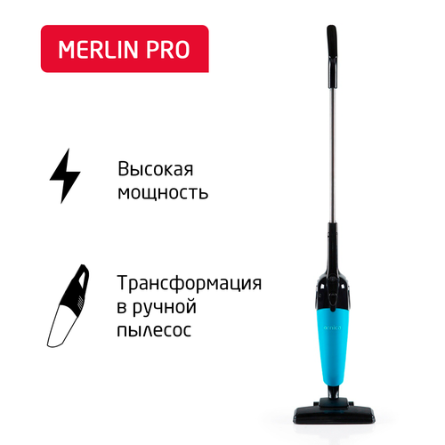 пылесос arnica merlin pro red arn33r Вертикальный пылесос 2 в 1 Arnica Merlin Pro ET13212, 1000 Вт, шнур 5м, голубой