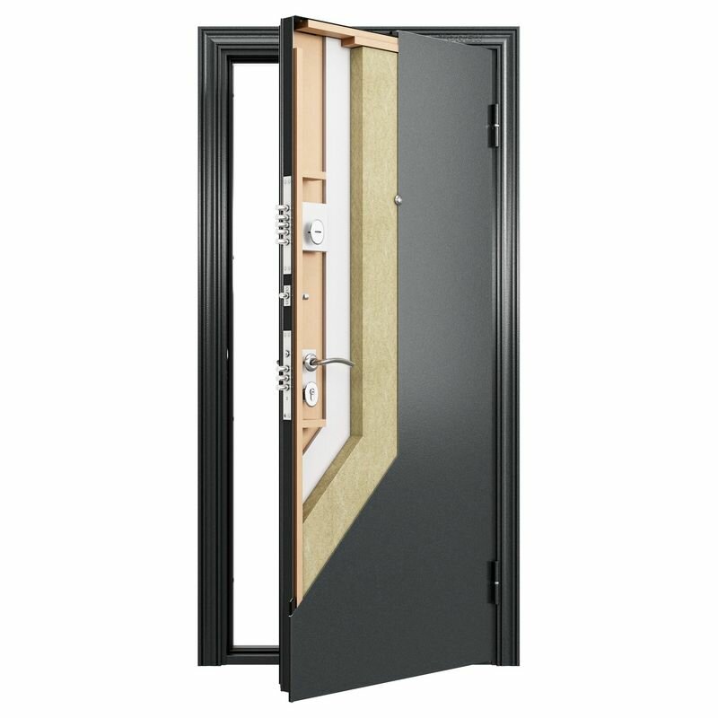 Дверь входная Torex для квартиры металлическая Flat-XL, 950х2050 правый, тепло-шумоизоляция, антикоррозийная защита, замки 4-го класса, серый/бежевый - фотография № 5