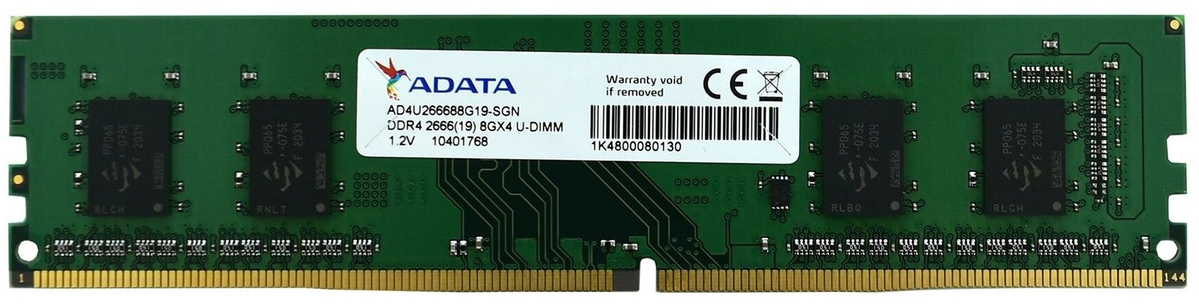 Память оперативная DDR4 A-Data 8GB PC21300 (AD4U26668G19-SGN) - фото №1