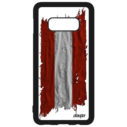 фото Чехол для мобильного galaxy s10e, "флаг австрии на ткани" государственный страна utaupia