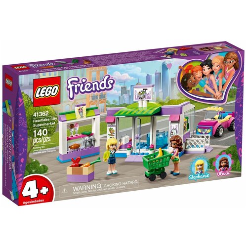 Конструктор LEGO Friends 41362 Супермаркет Хартлейк Сити, 140 дет. конструктор lari bela friends 11375 супермаркет хартлейк сити 146 дет